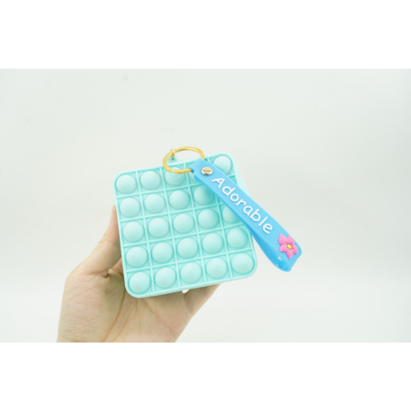 Jucarie antistres din silicon, Flippy, Pop It Now and Flip It, Portofel patrat, Verde/Bleu [1]