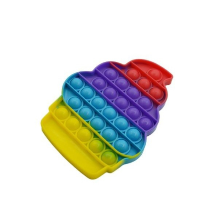 Jucarii Senzoriale, Fidget Toys - Jucarie antistres din silicon, Pop it Now and Flip It, Briosa, Multicolor