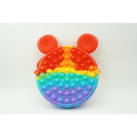 Jucarie antistres din silicon, Pop it Now and Flip It, Flippy, Geanta, Model 1, Multicolor [2]