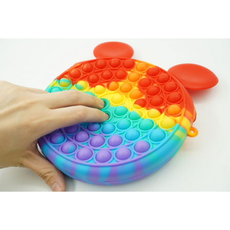 Jucarie antistres din silicon, Pop it Now and Flip It, Flippy, Geanta, Model 1, Multicolor [3]