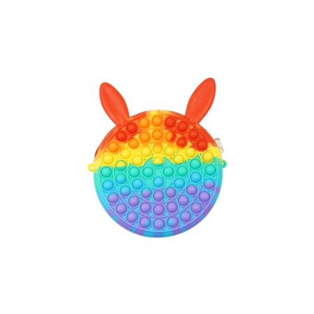 Genti, Portofele, Penare - Jucarie antistres din silicon, Pop it Now and Flip It, Flippy, Geanta, Model 3, Multicolor