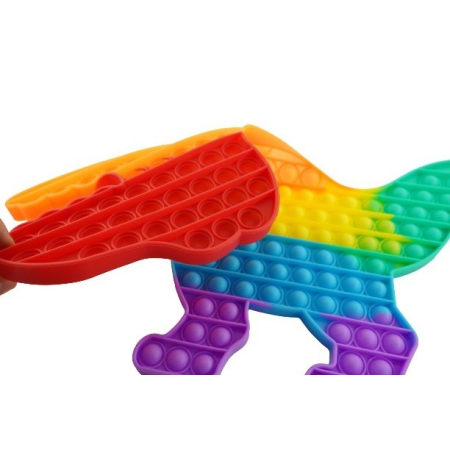 Jucarie antistres din silicon Pop it now, forma Dinozaur, multicolor, urias [3]