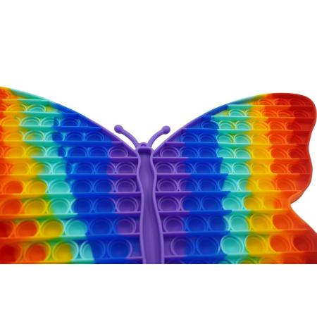 Jucarie antistres din silicon Pop it now, forma Fluture, multicolor, urias [3]