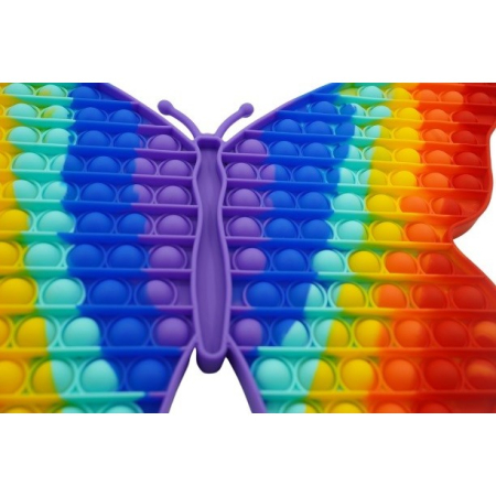 Jucarie antistres din silicon Pop it now, forma Fluture, multicolor, urias [2]