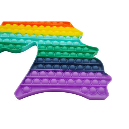 Jucarie antistres din silicon Pop it now, forma Unicorn, multicolor, urias [2]