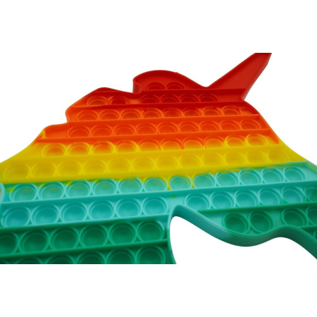 Jucarie antistres din silicon Pop it now, forma Unicorn, multicolor, urias [5]