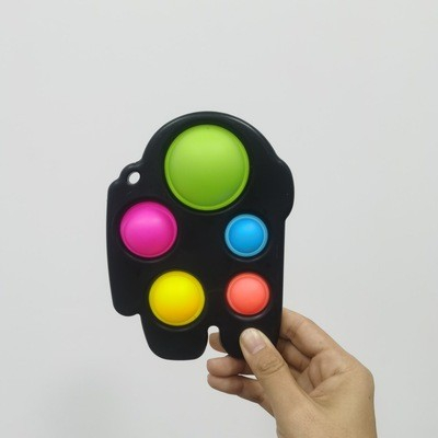 Jucarie Antistres Flippy - Fidget Toy, Simple Dimple, Among us, Negru [6]