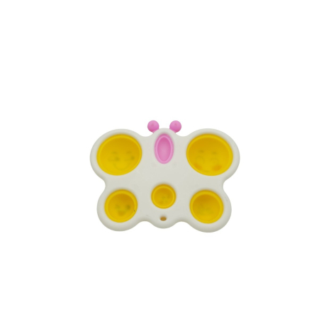 Jucarie Antistres Flippy - Fidget Toy, Simple Dimple, Fluture, Alb [2]