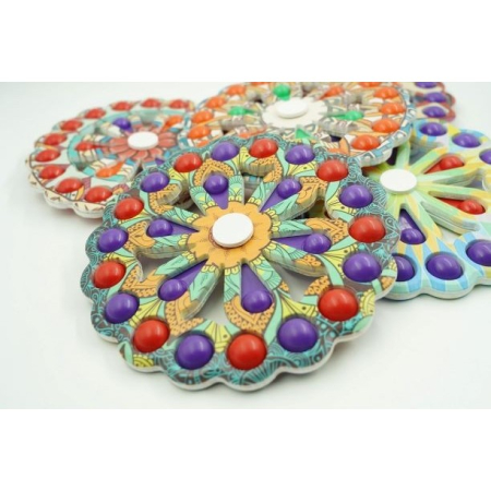 Jucarie Antistres, Flippy, Model Simple Dimple, Fidget Toy Spinner, cu 24 Buline, Multicolor [8]