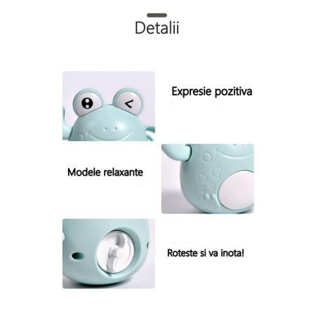 Jucarie de baie pentru copii, Flippy, broscuta bleu [3]