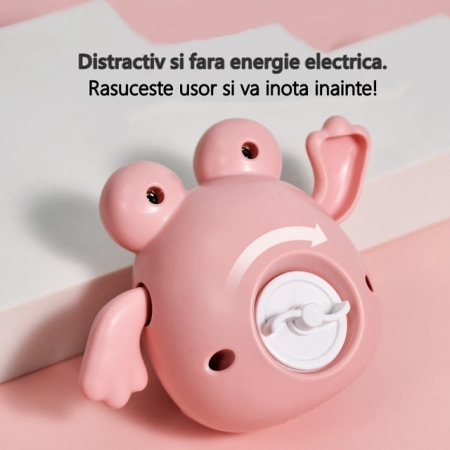 Jucarie de baie pentru copii, Flippy, broscuta roz [2]