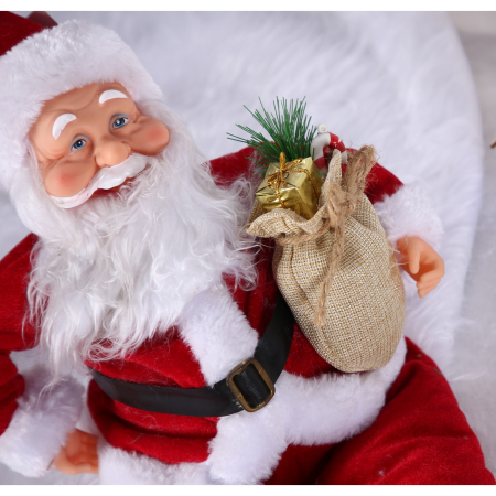 Jucarie decorativa, Flippy, Mos Craciun,  55 cm x 23 cm, grosime 25 cm, lana, tesatura de plus, poliester, interior/exterior [2]