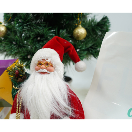 Jucarie decorativa, Flippy, Mos Craciun , standard, lana, tesatura de plus, poliester, 32 cm inaltime, interior/exterior [4]