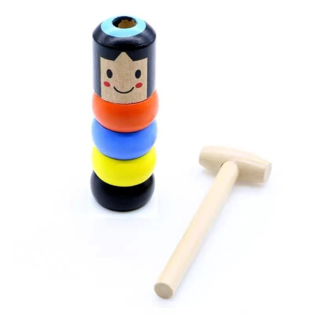 Jucarie din lemn pentru copii, soldatel indestructibil multicolor [2]