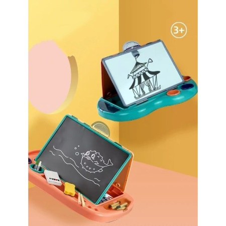 Jucarie educativa pentru copii 2 in 1, masa si tabla pentru desenat [2]