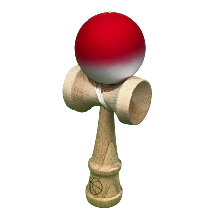 Jucărie Kendama X Originala, Profesionala, Flippy, din lemn, 18 cm, Joc de Indemanare pentru Copii si Adulti, Gradient Rosu/Alb [3]