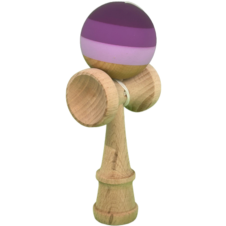 Kendama X Originala, Profesionala, Flippy, din Lemn, 18 cm, Rubber Grip, Purpuriu/Mov/Lila [1]