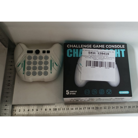 Jucarie Interactiva Pop It, Flippy, Tip Consola, Anti-Stres, 5 Moduri de Joc, din ABS si Silicon, +3 Ani, Sunete si Lumini Model Controller, Alb [1]