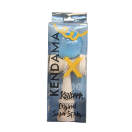 Jucarie Kendama X Originala, Profesionala, Flippy, Super Sticky din Lemn, 18 cm, Gradient Albastru/Gri/Bleu [3]