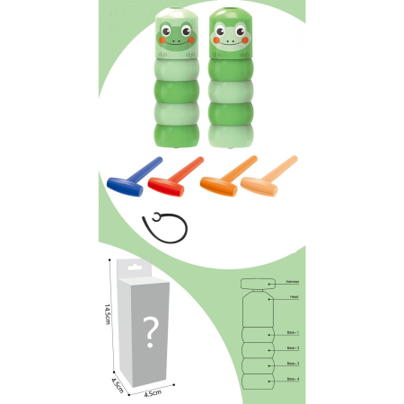 Jucarie Pentru Copii, Flippy, Broaca Indestructibila, 6 Piese Demontabile, +3 Ani, Verde [1]