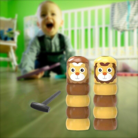 Jucarie Pentru Copii, Flippy, Leu Indestructibil, 6 Piese Demontabile, +3 Ani, Maro/Galben [5]
