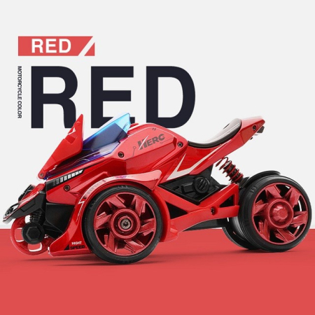 Jucarie pentru copii, masina cu extensie de motocicleta, 2 in 1, rosie [4]