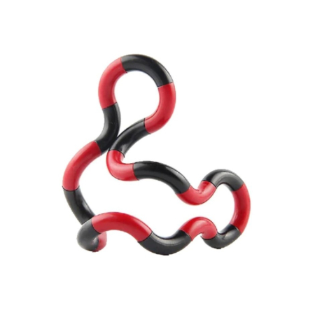 Jucarie senzoriala antistres, Flippy, Fidget Twist cu miscari infinite de decompresie, Rosu/Negru [2]