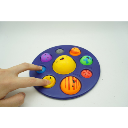 Jucarie senzoriala Dimple fidget toy, Planetariu, Albastru, 18x18 cm [3]