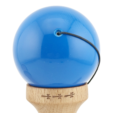 Kendama X Originala, Profesionala, Flippy, Big Cups V2, Super Sticky cu Cupe Mari, Rulment Metalic, din lemn 18 cm, Ata 55 cm, Albastru/Negru [7]