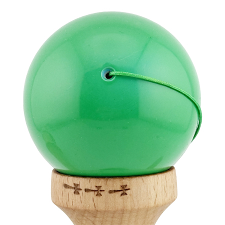 Kendama X Originala, Profesionala, Flippy, Big Cups V2, Super Sticky cu Cupe Mari, Rulment Metalic, din lemn 18 cm, Ata 55 cm, Verde/Negru [7]