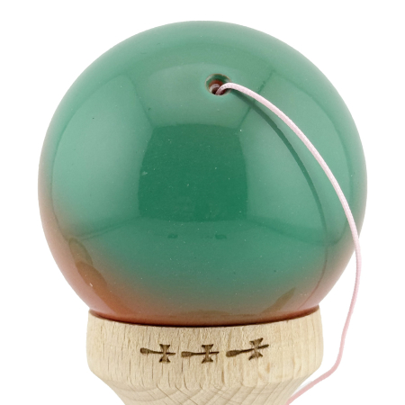 Kendama X Originala, Profesionala, Flippy, Big Cups V2, Super Sticky Cupe Mari, Rulment Metalic cu Ata 55 cm, Rosu/Verde [8]