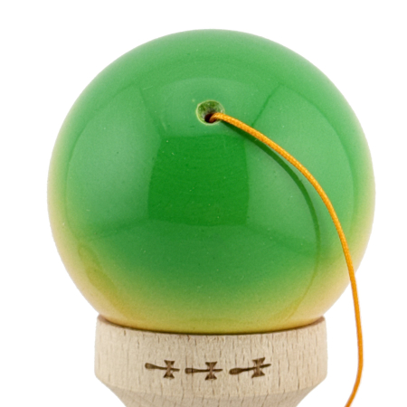 Kendama X Originala, Profesionala, Flippy, Big Cups V2, Super Sticky Cupe Mari, Rulment Metalic cu Ata 55 cm, Verde/Galben/Rosu [8]