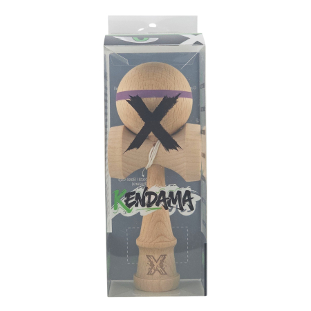 Kendama X Originală, Profesională, Flippy, din Lemn, 18 cm, Dunga Mov [1]