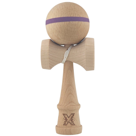 Reduceri - Kendama X Originală, Profesională, Flippy, din Lemn, 18 cm, Dunga Mov