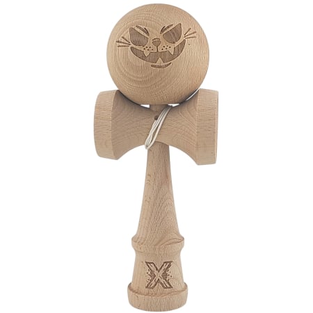 Kendama Special - Kendama X Originala, Profesionala, Flippy, din Lemn, 18 cm, Special, Crazy Cat, Lemn