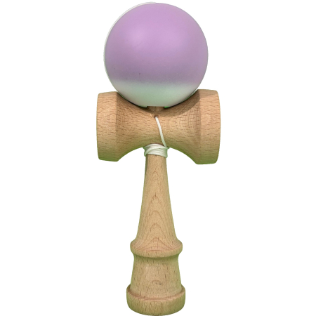 Kendama Rubber Grip - Kendama X Originala, Profesionala, Flippy, din Lemn, Rubber Grip, 18 cm, Gradient Lila/Alb
