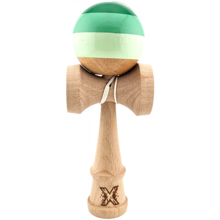 Jucarii Copii si Bebe - Kendama X Originala, Profesionala, Flippy, Super Sticky din Lemn, 18 cm, Verde Mix
