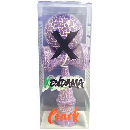 Kendama X Originala, Profesionala, Flippy, Kendama Cracked, din Lemn – 18 cm, Lila/Alb [3]
