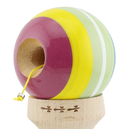 Kendama X Originala, Profesionala, Flippy, Legendary Spectrum, Cupe Mari KING SIZE V3, Super Sticky, Gaura in Baza, Rulment Metalic, din lemn 18 cm, Ata 55 cm, Multicolor [5]