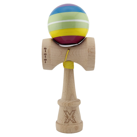 Kendama X Originala, Profesionala, Flippy, Legendary Spectrum, Cupe Mari KING SIZE V3, Super Sticky, Gaura in Baza, Rulment Metalic, din lemn 18 cm, Ata 55 cm, Multicolor [1]