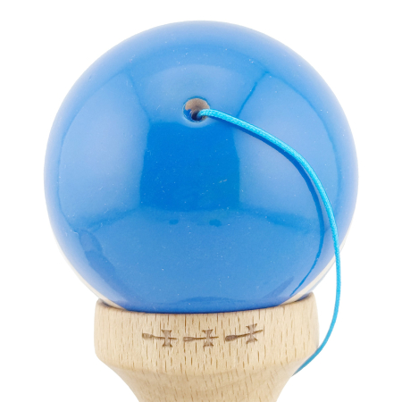 Kendama X Rainbow Originala, Profesionala, Flippy, Big Cups V2, Super Sticky cu Cupe Mari, Rulment Metalic, din lemn 18 cm, Ata 55 cm, Albastru/Maro [8]