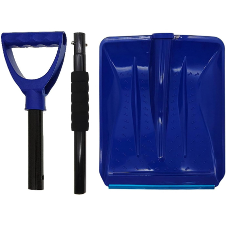 Lopata de Zapada, Flippy, Multifunctionala, Demontabila, cu Maner Antiderapant, Aluminiu, Plastic, Solutia pentru Iarna, pentru Deszapezire, 80x11x25.7 cm, Albastra [3]