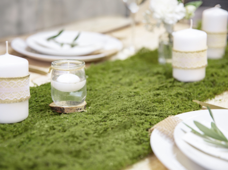 Lumânare plutitoare disc, mat, alb, 5cm [1]