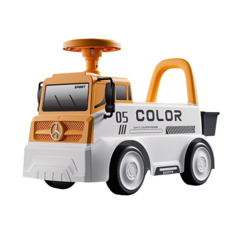 Masinute, Triciclete si Masinute Electrice - MaÈ™inuÈ›Äƒ pentru copii, Flippy, 3 ani, Model Camion, Sport, Claxon, Cutie Depozitare, 62x26x40 cm, Portocaliu