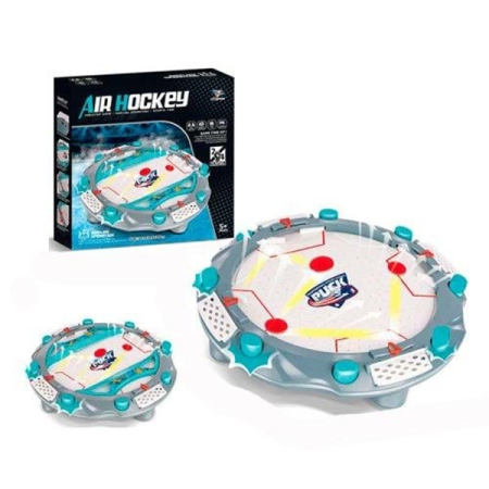 Masa Air Hockey, Flippy, cu Tabela de Scor, 2 Pucuri, Fara Picioare, din ABS, pentru Adulti/Copii +5 Ani, 35.5 x 7.8 x 35.5 cm, Gri [5]
