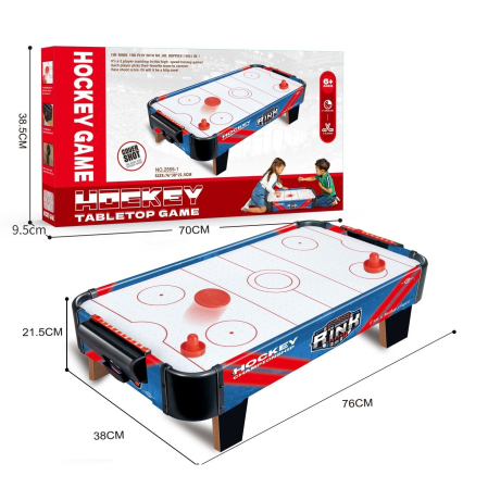 Masa Air Hockey Graffiti cu Picioare Scurte, Flippy, PVC, 2 Pucuri, Tabela Scor, 2 Impingatoare, 76x38x21.5 cm, Albastru [1]