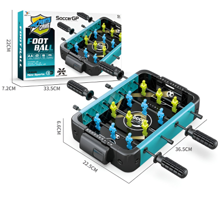 Masa de Fotbal cu Teren si 12 Jucatori Flippy, 4 Manere, 2 Mingi, cu Tablou Scor, din ABS, 36.5x22.5x6.6 cm, Design Multicolor, pentru Copii/ Adulti [2]