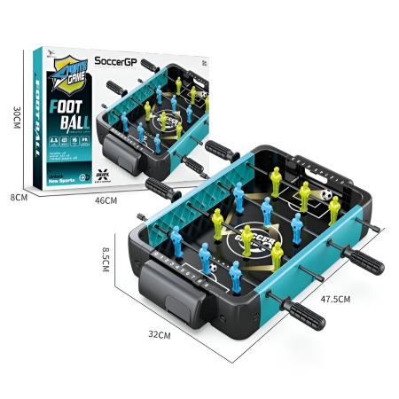 Masa de Fotbal cu Teren si 12 Jucatori Flippy, 4 Manere, 2 Mingi, cu Tablou Scor, din ABS, 47.5x32x8.5 cm, Design Multicolor, pentru Copii/ Adulti [1]