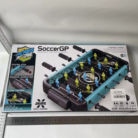 Masa de Fotbal cu Teren si 18 Jucatori Flippy, 6 Manere, 2 Mingi, cu Tablou Scor, din ABS, 49.8x26x6.6 cm, Design Multicolor, pentru Copii/ Adulti [2]