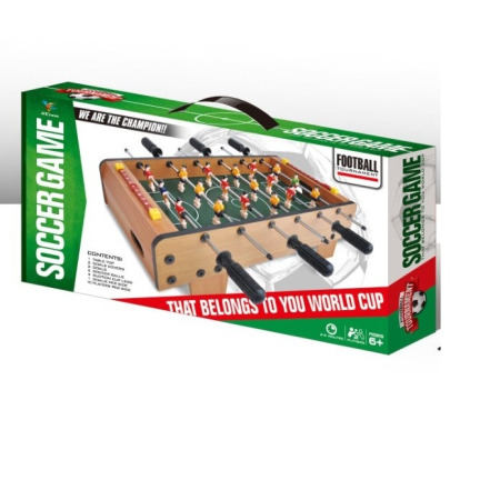 Masa de fotbal cu teren si 18 jucatori Flippy, 6 manere, cu tablou pentru scor, din metal, lemn si ABS, 50 x 25 x 18 cm, cu picioare, pentru copii/adulti [4]